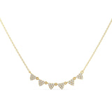 Diamond Traingle Necklace & Queen of Black Diamond Necklace Set