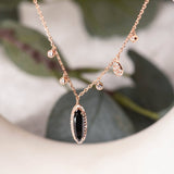 Diamond Traingle Necklace & Queen of Black Diamond Necklace Set