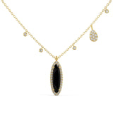 Diamond Traingle Necklace & Queen of Black Diamond Necklace Set