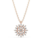 Shining Snowflake Pendant Necklace Pendant Silvermist Jewelry ROSE GOLD 