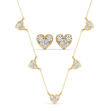 Te Amo Choker Necklace & Golden Heart Earrings Set