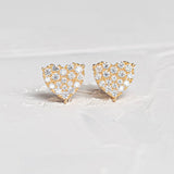 Timeless Heart Stud Earrings