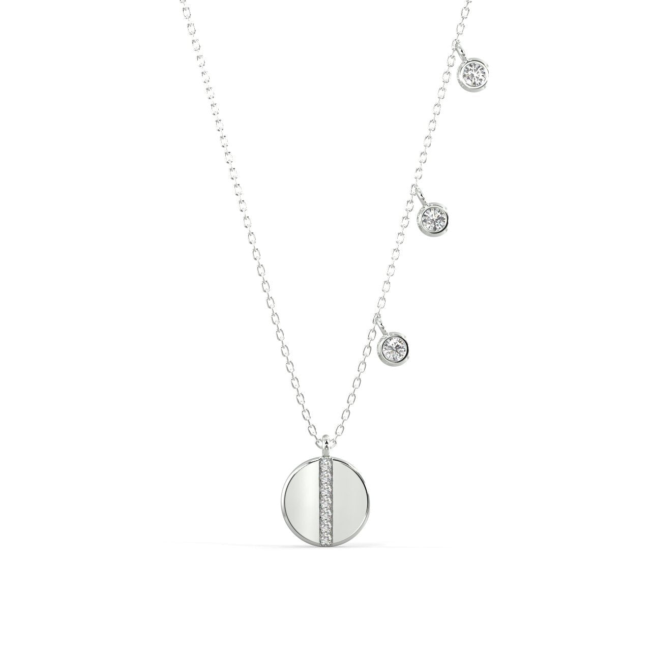 Buy SHAYA BY CARATLANE Stay With Me Circle Pendant Necklace in 925 Silver |  Shoppers Stop