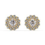 Double Halo Diamond Jacket Earrings Earring Silvermist Jewelry YELLOW GOLD 