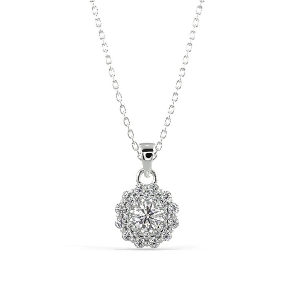 Emerald Bezel Diamond Pendant | Everbrite Jewellery