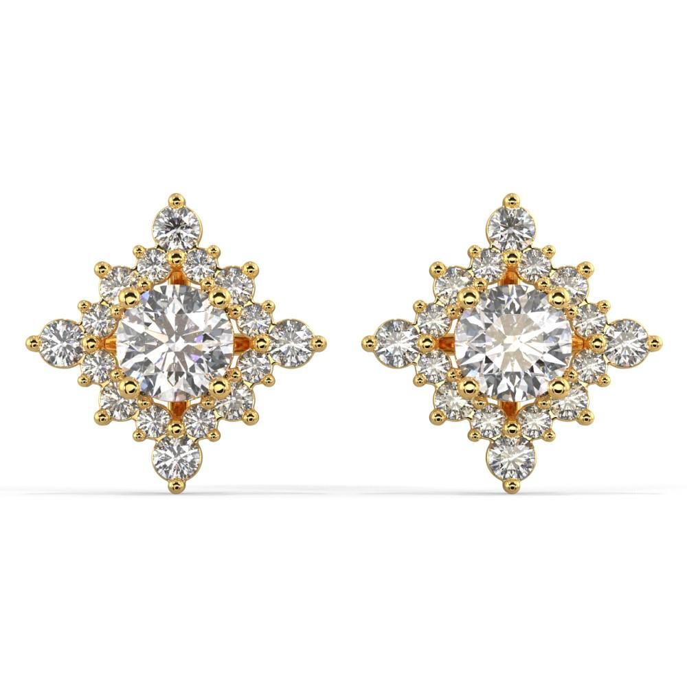 Kite Diamond Jacket Earrings Earring Silvermist Jewelry YELLOW GOLD 