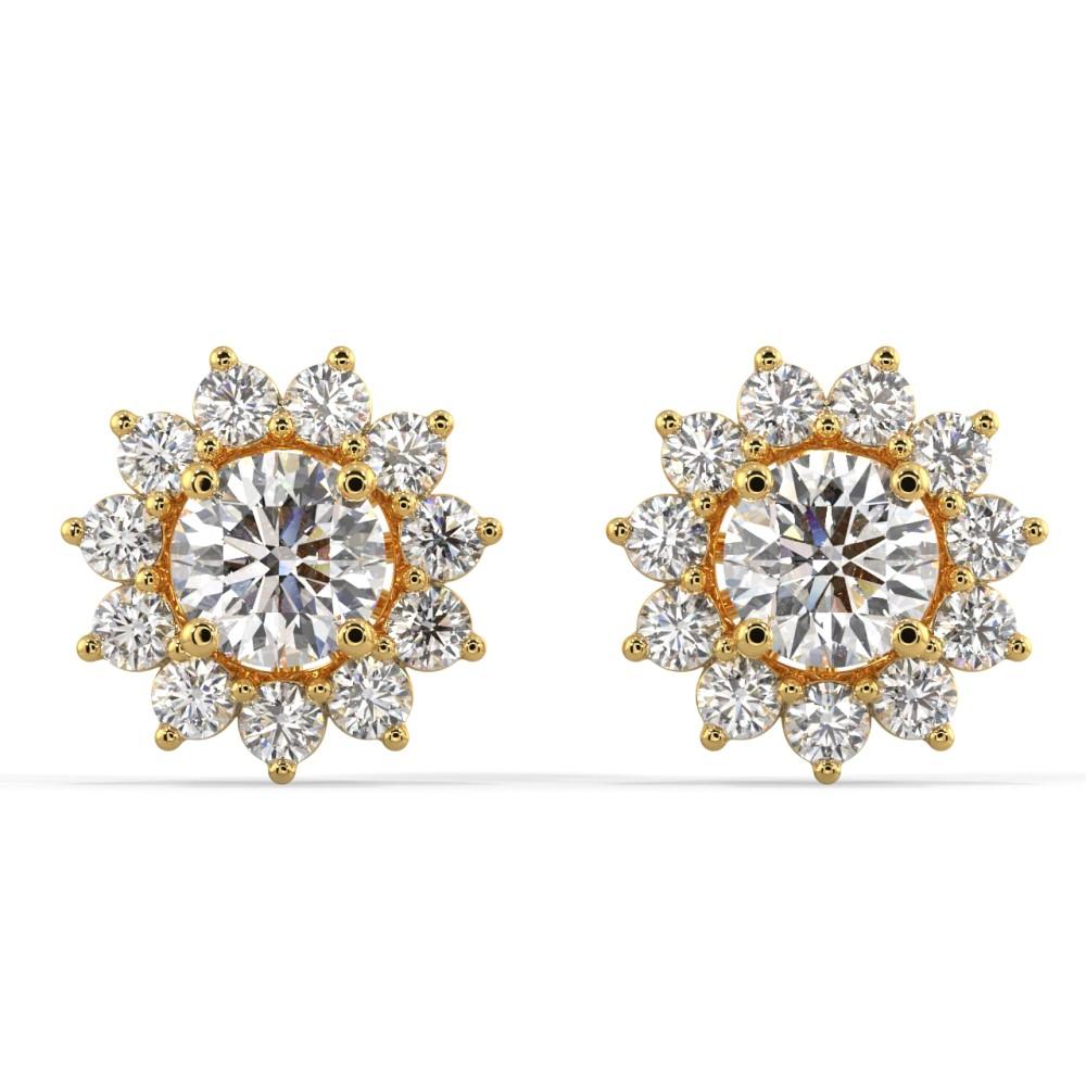 Starburst Diamond Jacket Earrings Earring Silvermist Jewelry YELLOW GOLD 