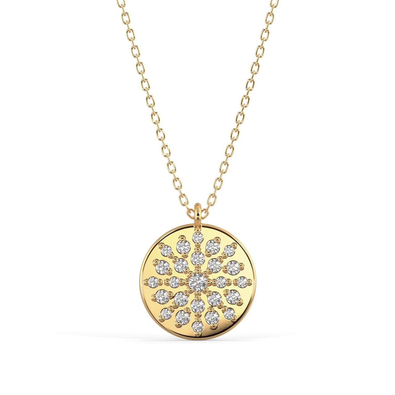 The Golden Rays Pendant Necklace Pendant Silvermist Jewelry YELLOW GOLD 