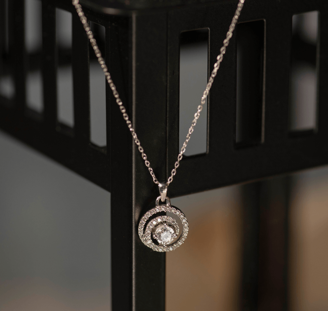 Whirlwind Diamond Pendant Necklace Pendant Silvermist Jewelry 